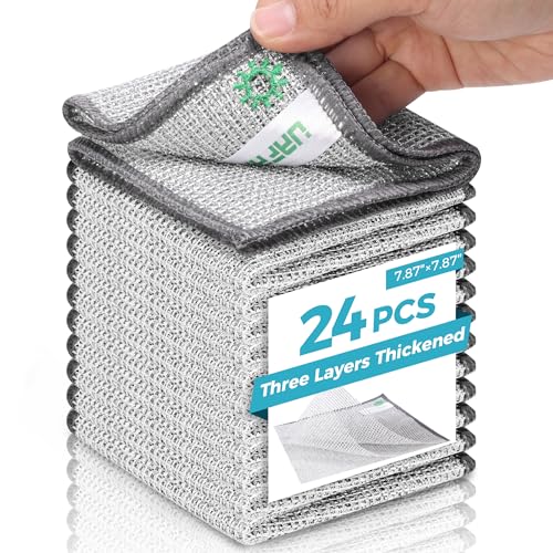 24 PCS Non Scratch Wire Dishcloth (24 Count)