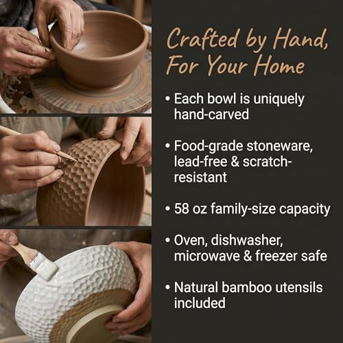 Large Ceramic Dinner Bowl Set