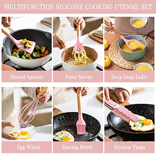 Silicone Kitchen Utensils Set (33 Count)