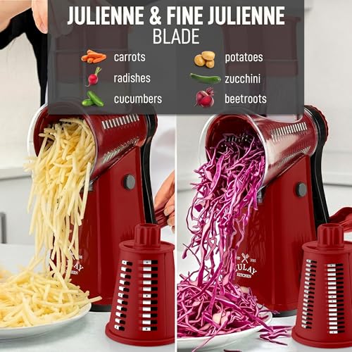 Rotary Cheese Grater 5 Blade Cheese Shredder