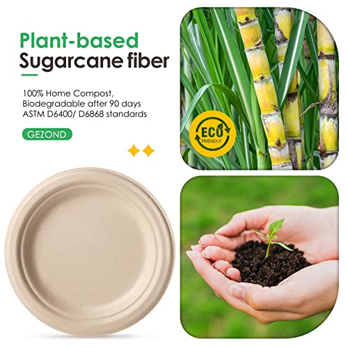 Small Paper Plates 7 Inch 150 Pack Compostable Dessert Plates (150 Count)