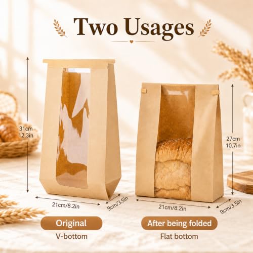 50 Bread Bags for Homemade Bread (50 Count)