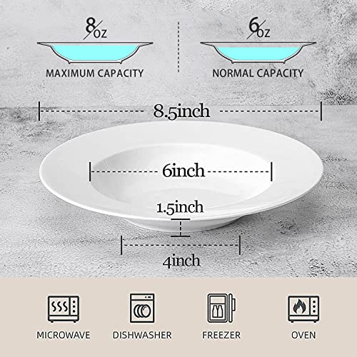 8 Ounces Pasta Bowls Set of 4 (4 Count)