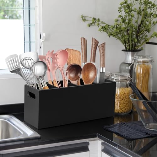 Large Utensil Holder with Removable Divider
