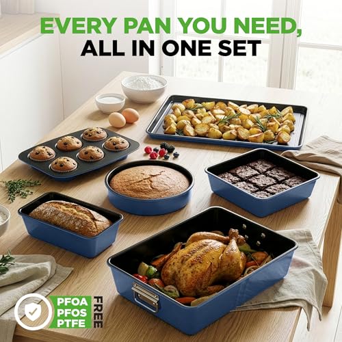 8 Piece Nonstick Stackable Bakeware Set