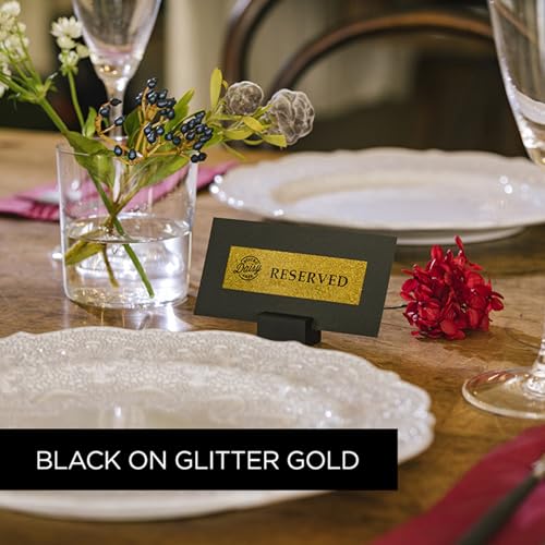 P-Touch TZe-PR831 Black Print on Premium Laminated Tape 12mm (0.47”) Wide x 8m (26.2’) Long, Glitter Gold, TZEPR831 (26.2 Foot)