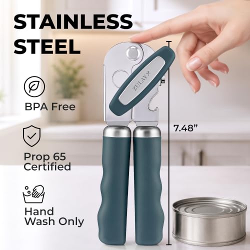 Stainless Steel Swing Open Manual Can Opener Comfortable Grip