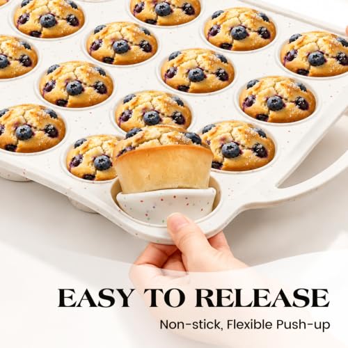 Mini Muffin Pan with Metal Reinforced Frame (2 Count)