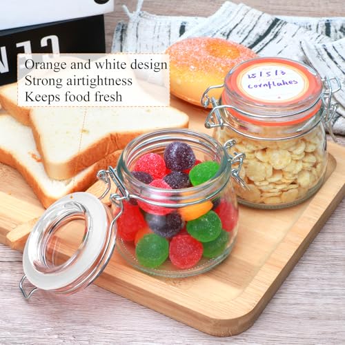 5oz 6pack Small Glass Jars with Airtight Lid (5 Ounce)
