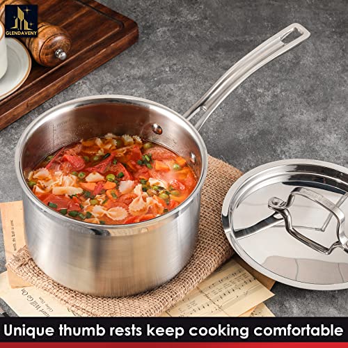 Tri Ply Stainless Steel Sauce Pan with Lid