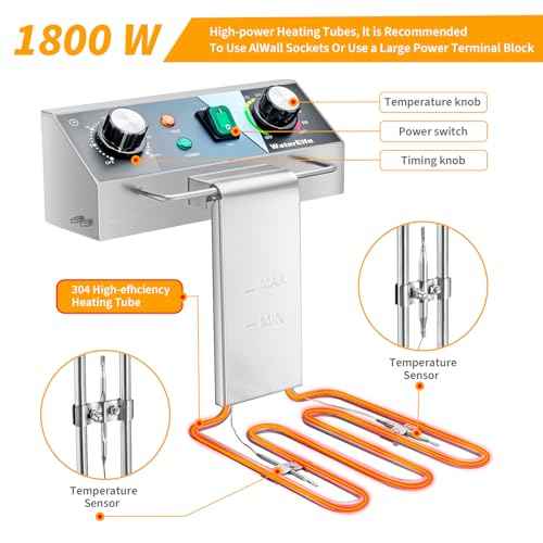 Deep Fryer Commercial Deep Fryers With Basket13Lx2 13.7Qt x 2 Thicken With Precise Temperature Control Timer Double Deep Fryer With 2 Baskets1800Wattsx2 120V Countertop Fryer Restaurant (2 Count)