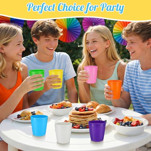 36 Pcs Kids Plastic Cups 8 oz Drinking Toddler Cups (36 Count)