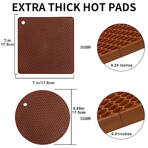 4 Pack Silicone Trivet Mats (4 Count)