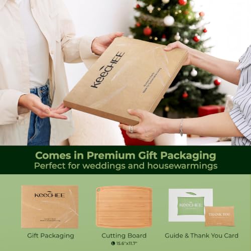 Dishwasher Safe Bamboo Cutting Boards 15.4x11.7in Heat