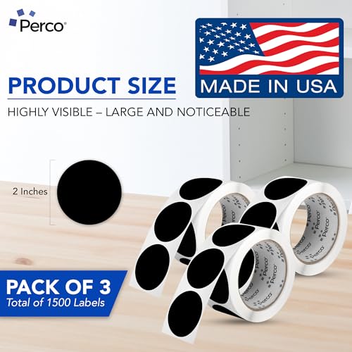 Black Perforated Round Circle Dot Sticker 2 (3 Count)
