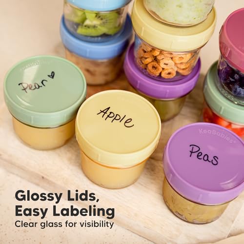 12pk 4oz Glass Baby Food Containers with Lids (12 Count)