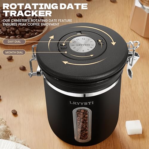 Airtight Coffee Canister 38oz Stainless Steel