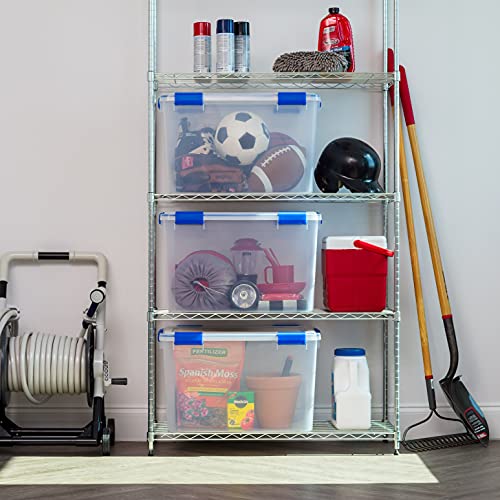 3 Pack 74 Qt Storage Bins with Gasket Lids (3 Count)