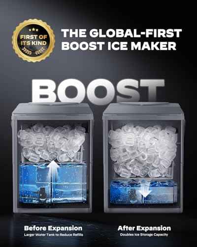 Countertop Ice Maker with Expanding 2.5L Ice Basket