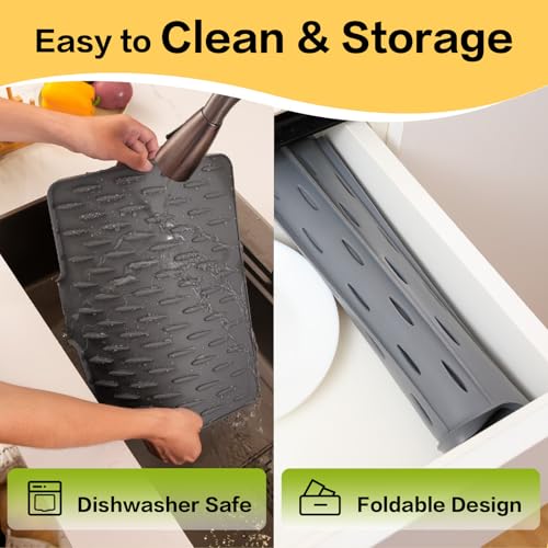 Silicone Dish Drying Mat for Kitchen Counter