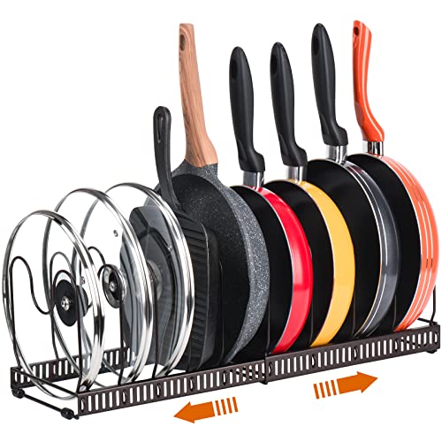 Pots and Pans Organizer Rack for Cabinet and Countertop