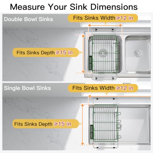 Green Dish Drying Rack in Sink