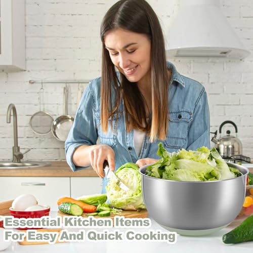 5.3Qt Stainless Steel Salad Spinner with Vibrant Green