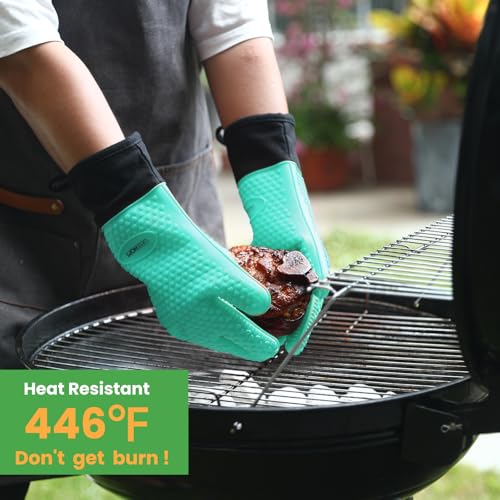 BBQ Gloves Heat Resistant Oven Mitts (2 Count)