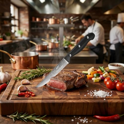 15 Piece Damascus Kitchen Knife Set with Compact Block (15 Count)