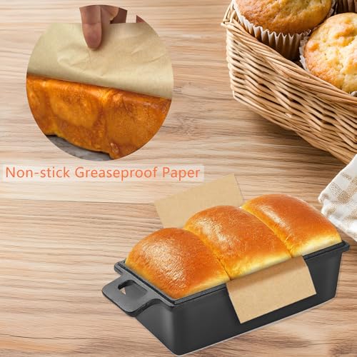 100 Pcs 8x4 in Loaf Pan Liners for Baking Bread Pan Parchment Paper (100 Count)