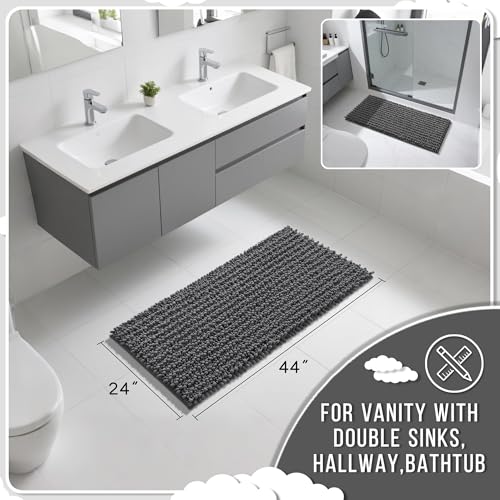 Long Bathroom Rugs Non Slip Washable 44x24 Inch (7.35 Sq Ft)
