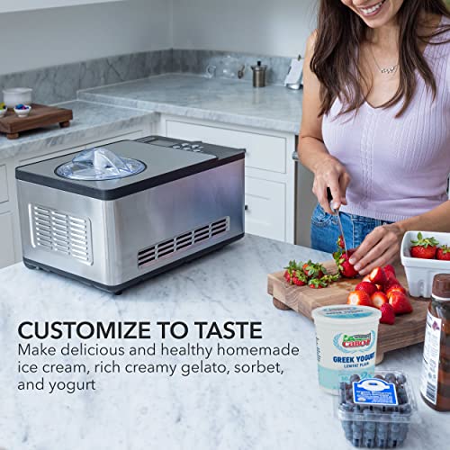 Ice Cream Maker Machine & Yogurt Automatic 2 Qt. with Built