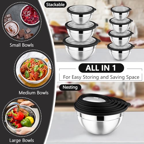 Mixing Bowl with Lid Set of 7