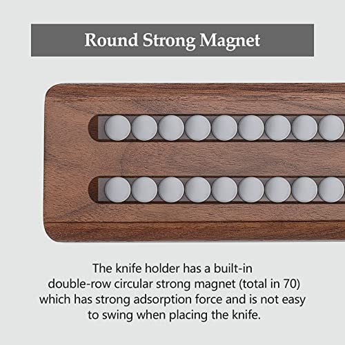 Walnut Wood Knife Magnetic Strips 16 Inch
