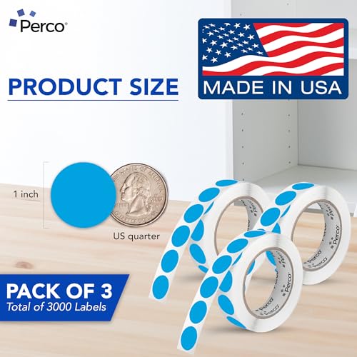 Light Blue Perforated Round Circle Dot Sticker 1 (3 Count)