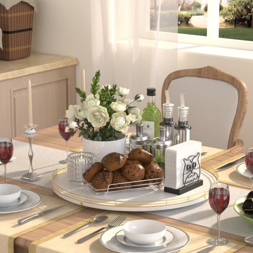 18 Inch Large Oak Lazy Susan Organizer