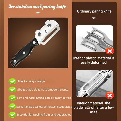 Vegetable Peeler Ergonomic Handle Stainless Steel for Potato Fruit