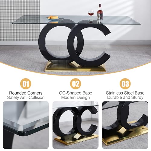 7 Piece Glass Dining Table Set for 6 (7 Count)