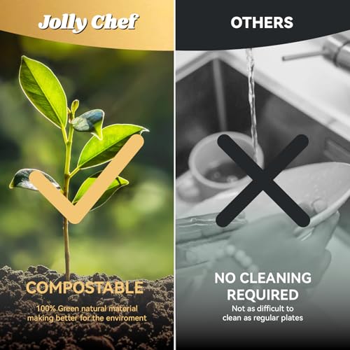 Compostable Heavy Duty Plates 𝟭𝟬 𝗜𝗻𝗰𝗵 [𝟭𝟮𝟱 𝗣𝗮𝗰𝗸] Eco (125 Count)