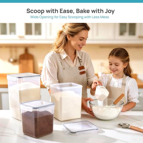 3 PCS Flour and Sugar Storage Container Sets for Beginner Bakers (3 Count)