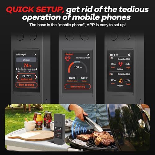 800FT Wireless Meat Thermometer Digital with 2 Upgraded Ultra