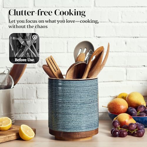 360° Rotating Extra Large Cooking Utensil Holder