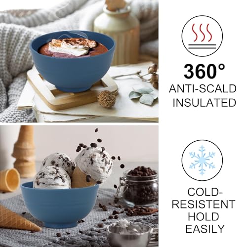 wheat straw small bowls 10oz set of 8