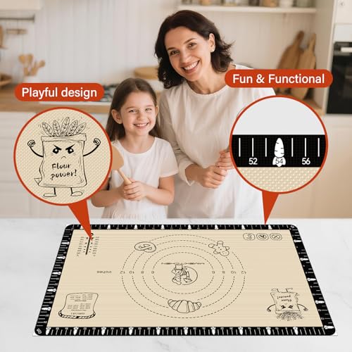 Silicone Macaron Baking Mat with Recipes