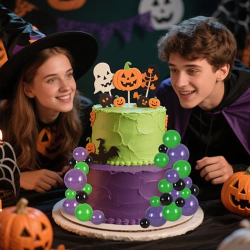 40 Pcs Foam Ball Cake Toppers with Sticks Mini Cake Decorations for Birthdays (40 Count)