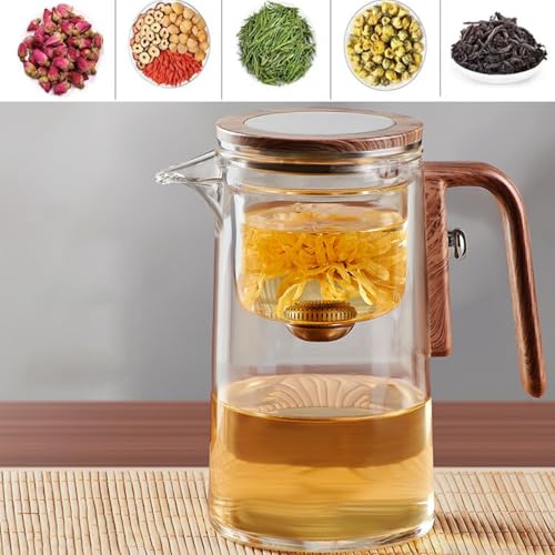 800ml+4 Cups Witchcraft Magic Glass Teapot with Infuser Strainer and Lid for Loose Leaf Tea Herbal