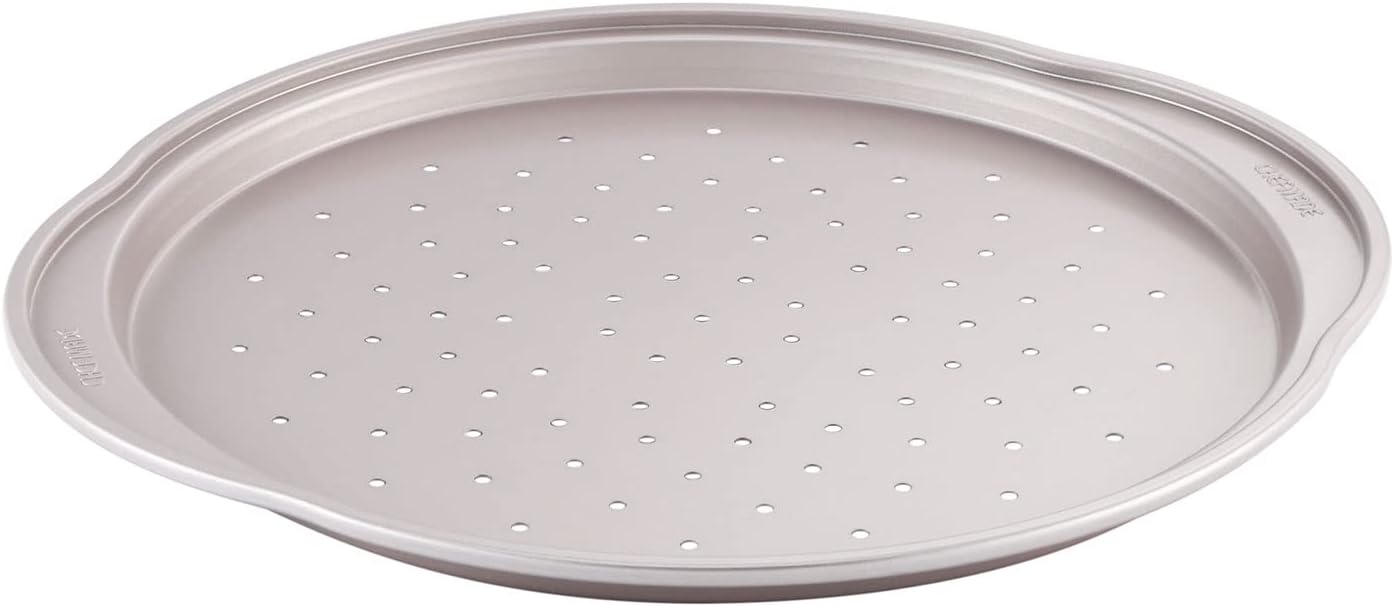 CHEFMADE Pizza pan, 14 Inch with Holes Non-Stick Pizza Crisper Pan Bakeware for Oven Baking (Champagne Gold) - Culinary Roots