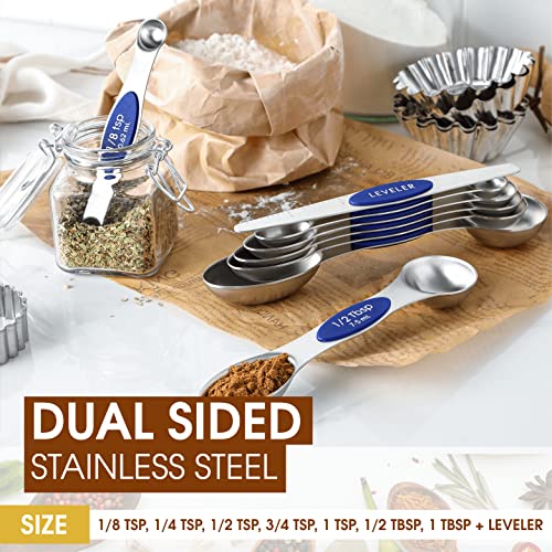 8 Magnetic Measuring Spoons Set for Baking & Cooking