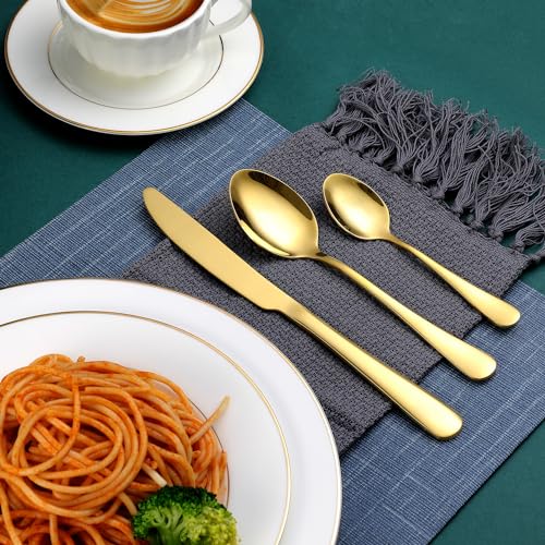 Gold Silverware Set (30 Count)