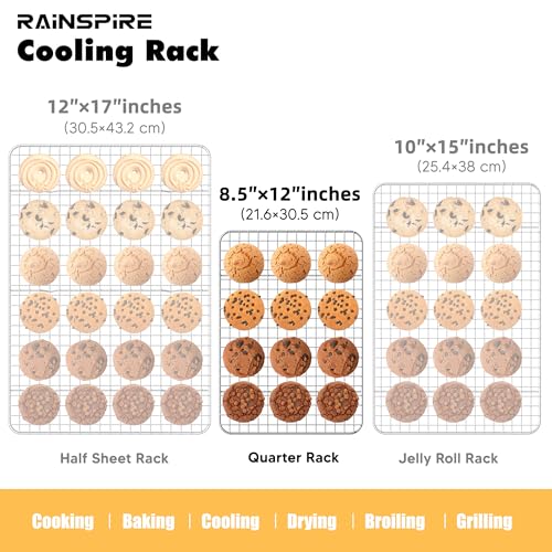 Cooling Racks for Cooking and Baking True 304 Stainless Steel 8.5"x12" 2Pcs